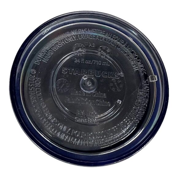 Starbucks Retired 2015 Rainbow Iridescent Foil Cold Cup 24 oz Tumbler Gold NEW - Picture 3 of 4